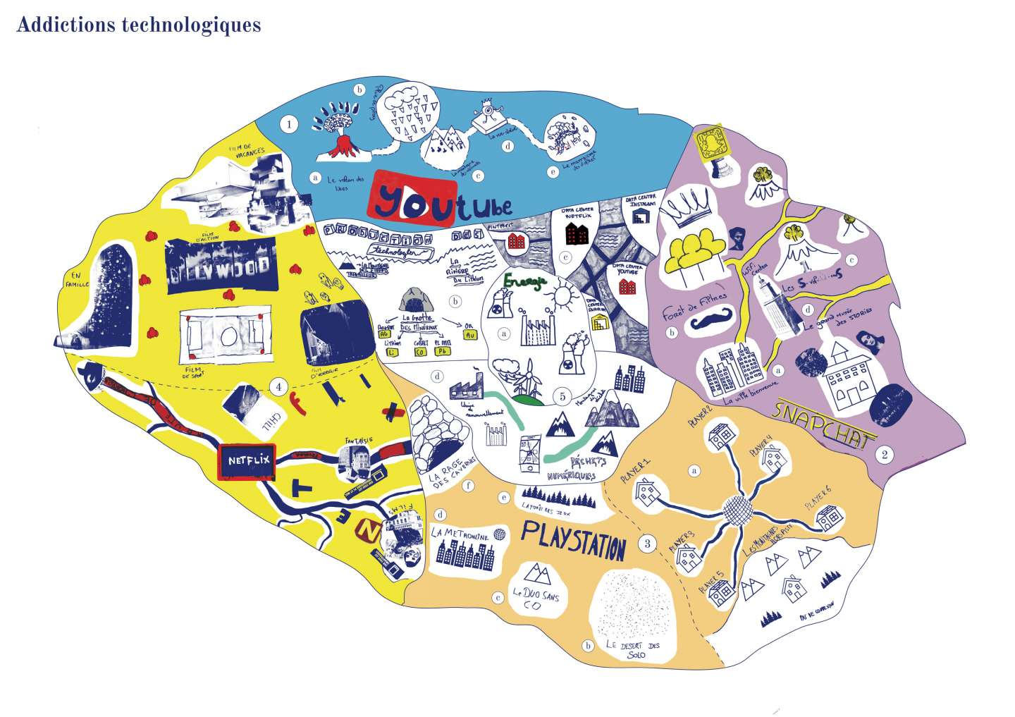 Carte sensible des addictions aux technologies